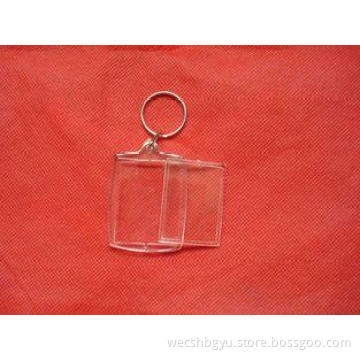OEM Crystal Plastic openable Acrylic Keychain can replace p